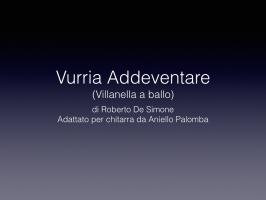 cover Vurria Addeventare (Villanella a Ballo)